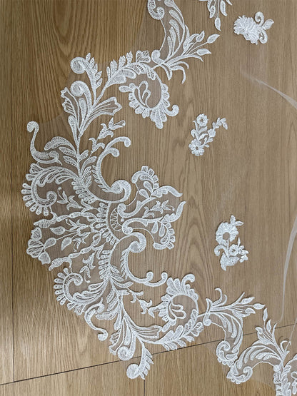 2-Tier Fan-Shaped Cathedral Length Bridal Veil